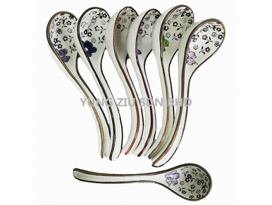 CERAMICS CURVED SPOON(16CM)